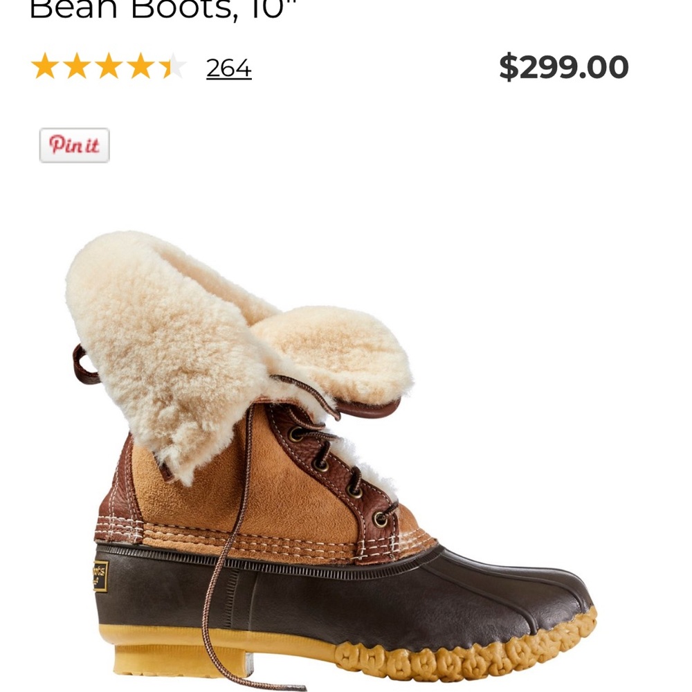 Women’s size 8 LL Bean Wicked Good Boots fully shearling lined. GUC